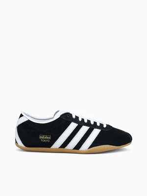 Tokyo W Black White suede