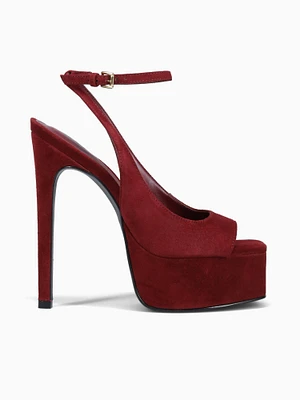 Serena Burgundy Suede