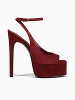 Serena Burgundy Suede