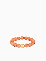 Marble Beaded Bracelet - Peach