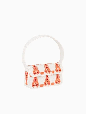 Linda Lobster Beaded Bag Orange