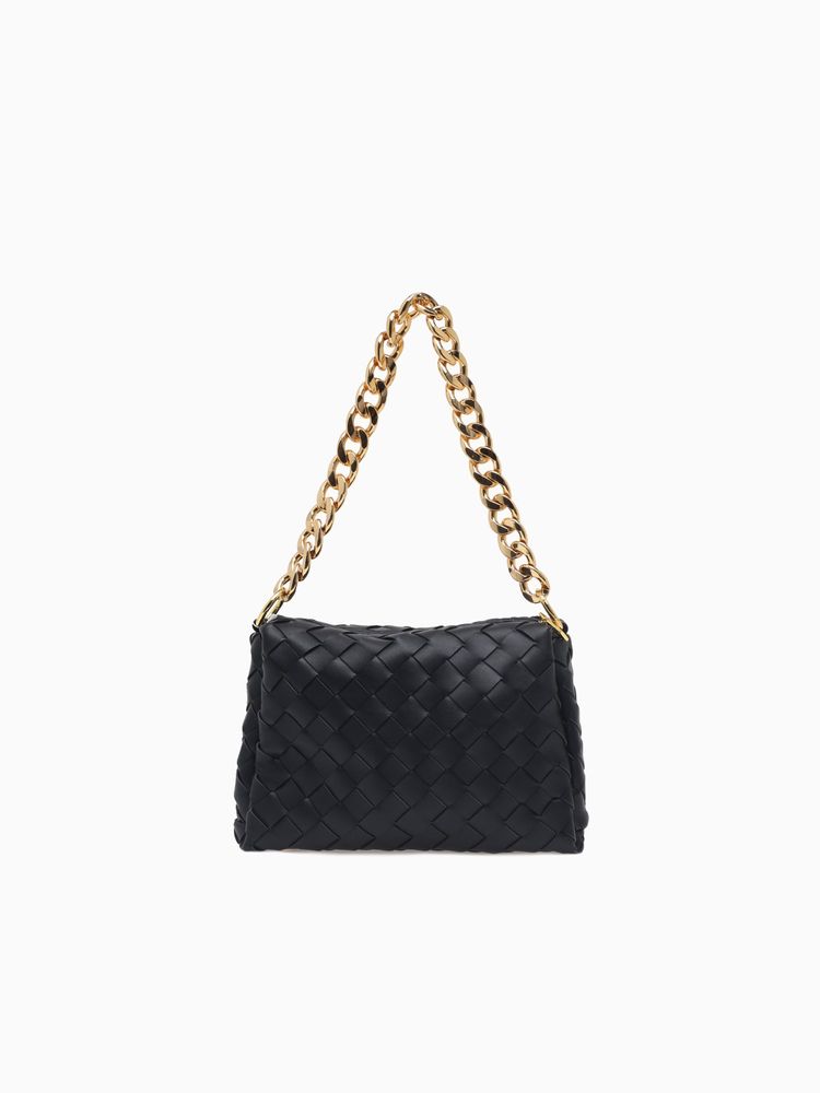 891 Chain Woven Pouch Black