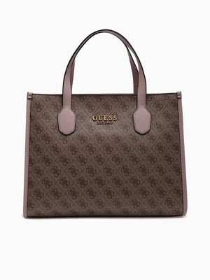 Silvana Small Tote Latte Logo Rosewood