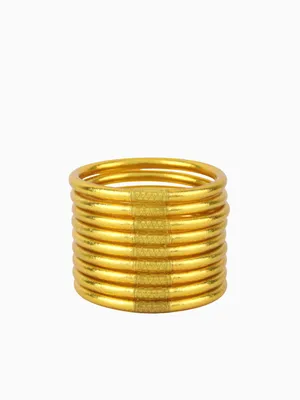Gold All Weather Bangles (Set of 9) - Serenity Prayer