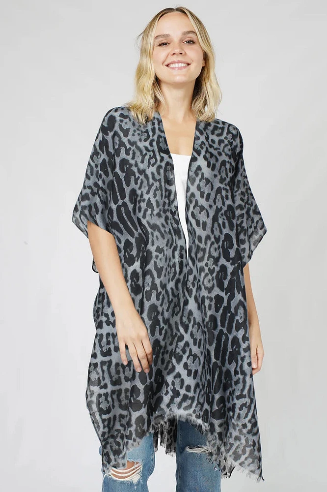 Leopard Print Kimono