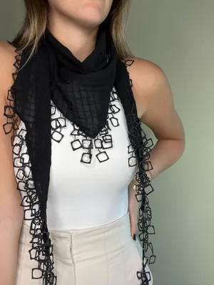 Geo Fringe Scarf