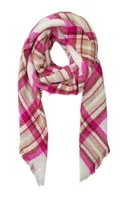 Pink Plaid Scarf