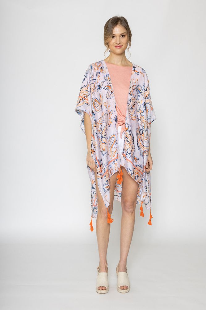 Paisley Tassel Kimono