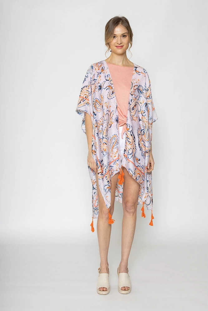Paisley Tassel Kimono