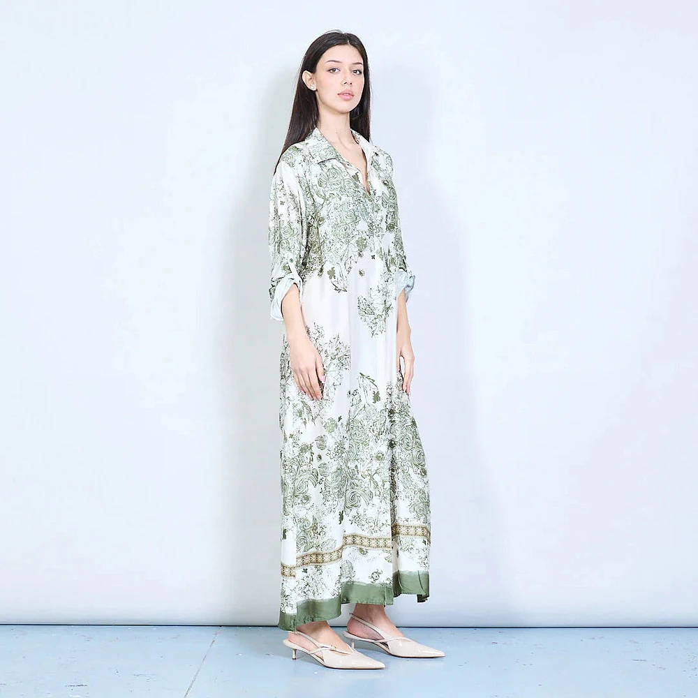 Crema Silk Dress