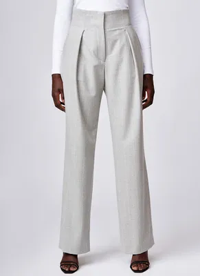 High-Waist Wool Pant