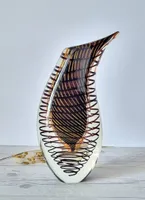 Stanislav Libensky att. Suspended Network Sommerso Art Glass Vase, 1970s
