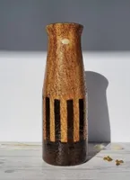 Mari Simmulson 1960 Eritrea Series Burnt Sugar and Caramel Palette Modernist Vase