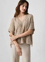 Lia V Neck Boucle Sweater