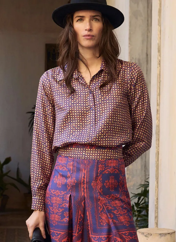 Arles Printed Silk Shirt