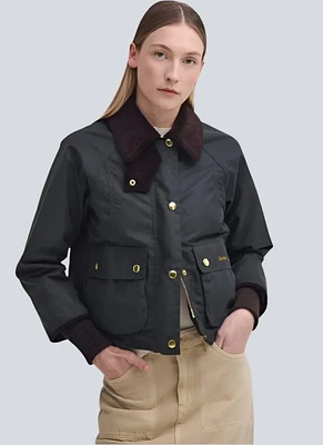 Cropped Beadnell Waxed Jacket