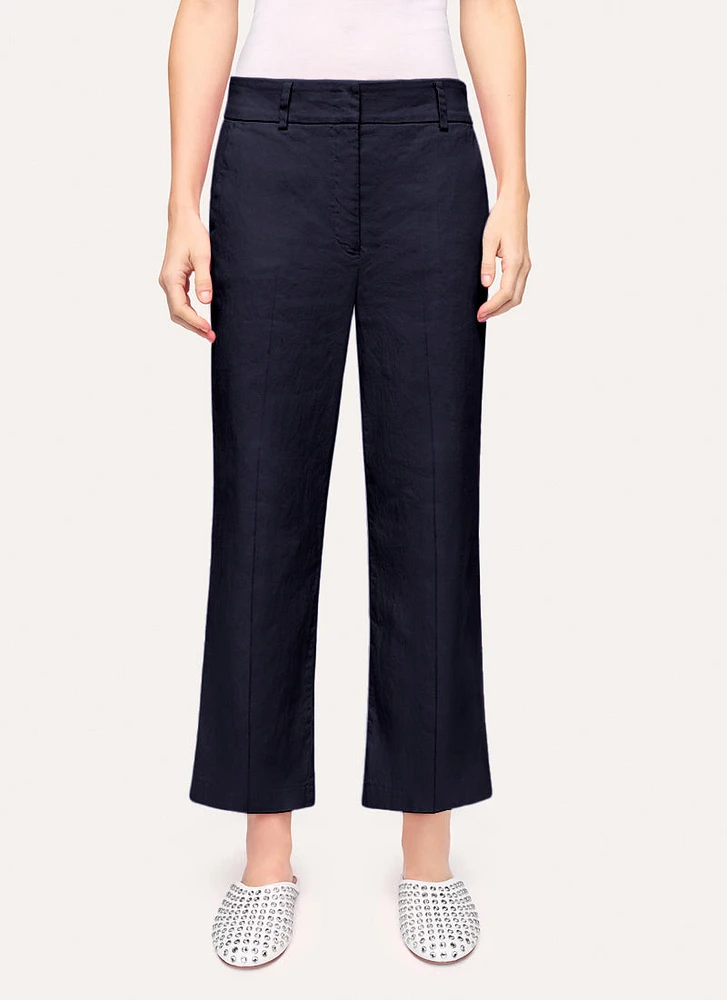 California Crop Linen Trouser