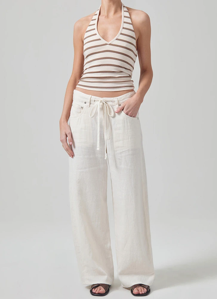 Brynn Drawstring Linen Trouser