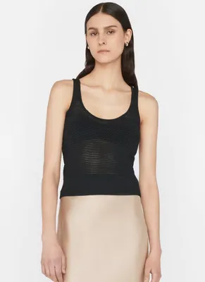 Corset Detail Crochet Tank Top