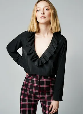 Deep V Blouse