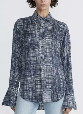 Delphine Printed Silk Shirt