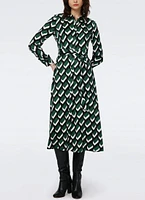 Gizelle Block Print Midi Dress