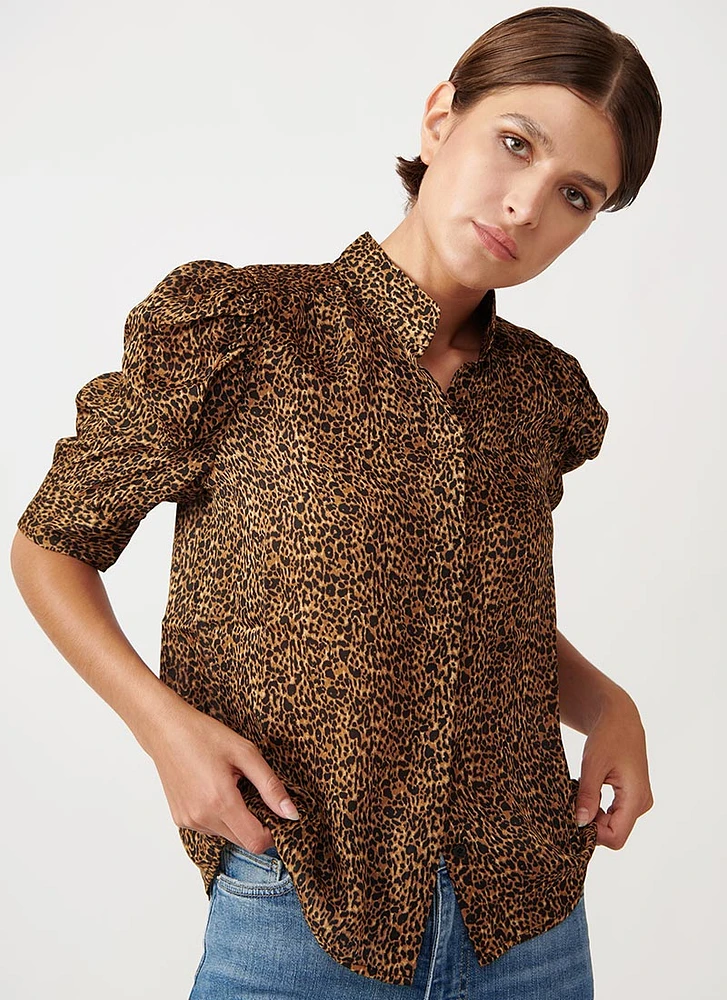 Gillian Leopard Top