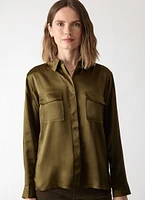 Raw Edge Double Pocket Shirt