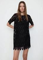 Lace Button Front Dress