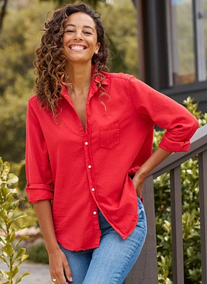 Eileen Crimson Famous Denim Shirt