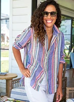 Eileen Multi-Stripe Linen Shirt