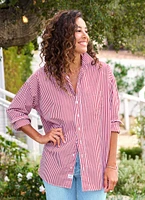 Shirley Maroon Stripe Shirt