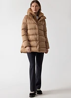 Faux Fur A-Line Puffer