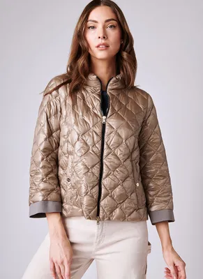 Ultralite Diamond Quilted A-Line Jacket