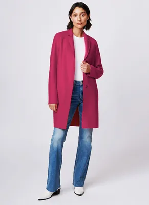 Cocoon Pressed Wool Coat