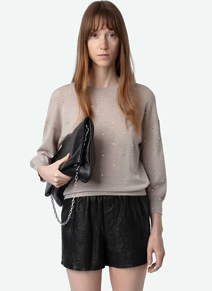 Kansy Diamanté Merino Wool Sweater