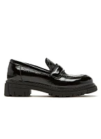 Della Crinkle Leather Loafer