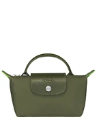 Le Pliage Green Pouch with Handle