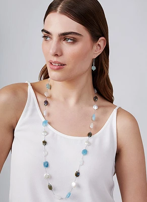 Aquamarine Moonstone Necklace