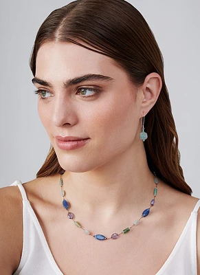 Aquamarine Roman Glass Necklace
