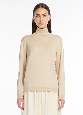 Kiku Silk and Wool Polo Neck Sweater