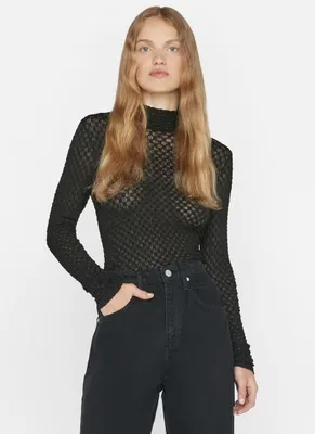 Mesh Lace Turtleneck