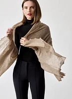 Airy Scallop Edge Cashmere Scarf