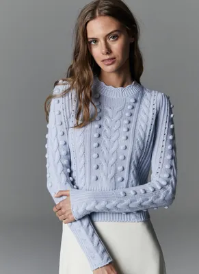 Shrunken Cable-Knit Sweater