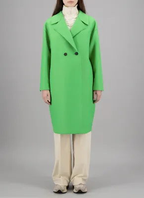 Double-Breasted Pressed Wool Coat