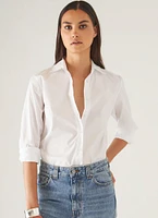 Long-Sleeve Classic Cotton-Stretch Shirt