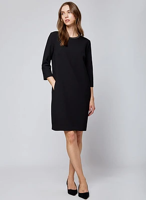 Bistretch Crewneck Midi Dress