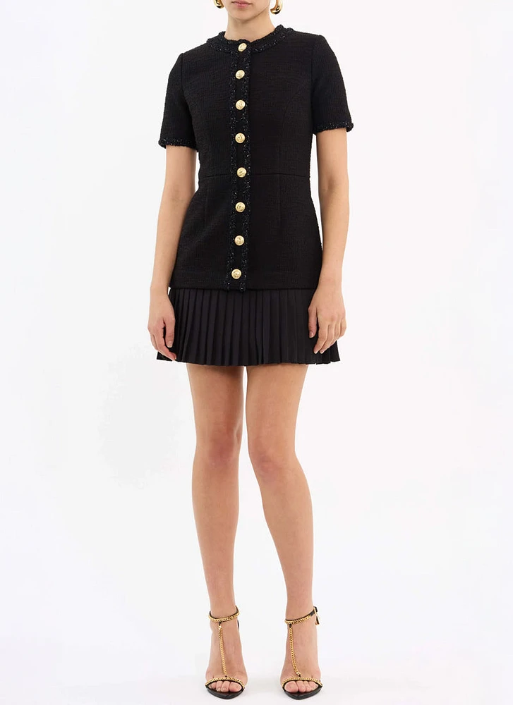 Margo Short-Sleeve Mini Dress