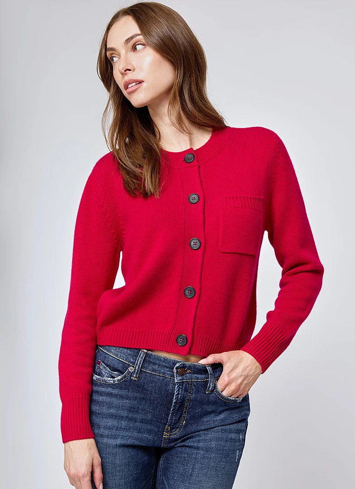 Cashmere Crewneck Cardigan