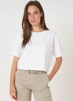 Cropped Knitted T-Shirt